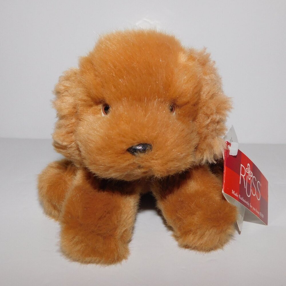 Russ 5.5" Cockapoo Cocker Spaniel Puppy Dog Scruffy Brown Plush Stuffed NEW